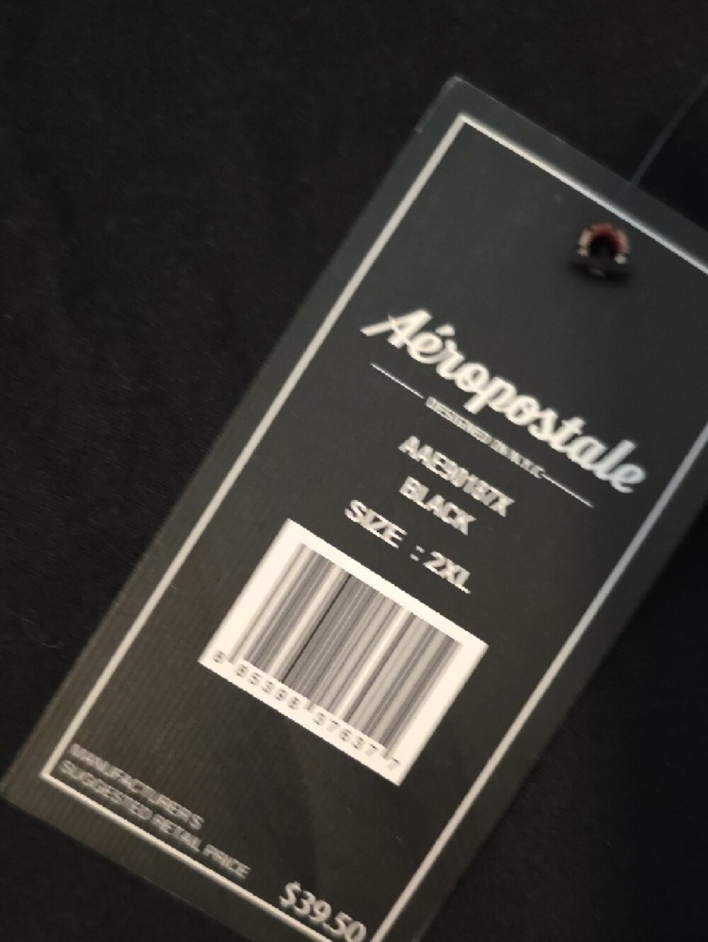 Aeropostale Black T-Shirt with Branded Tag - Picture 2 of 7